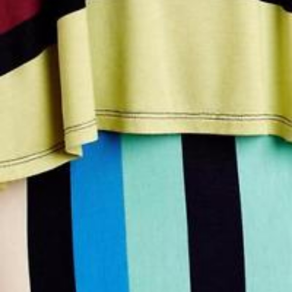 Anthro Maeve Layered Davina Dress Striped Swing - Picture 4 of 5